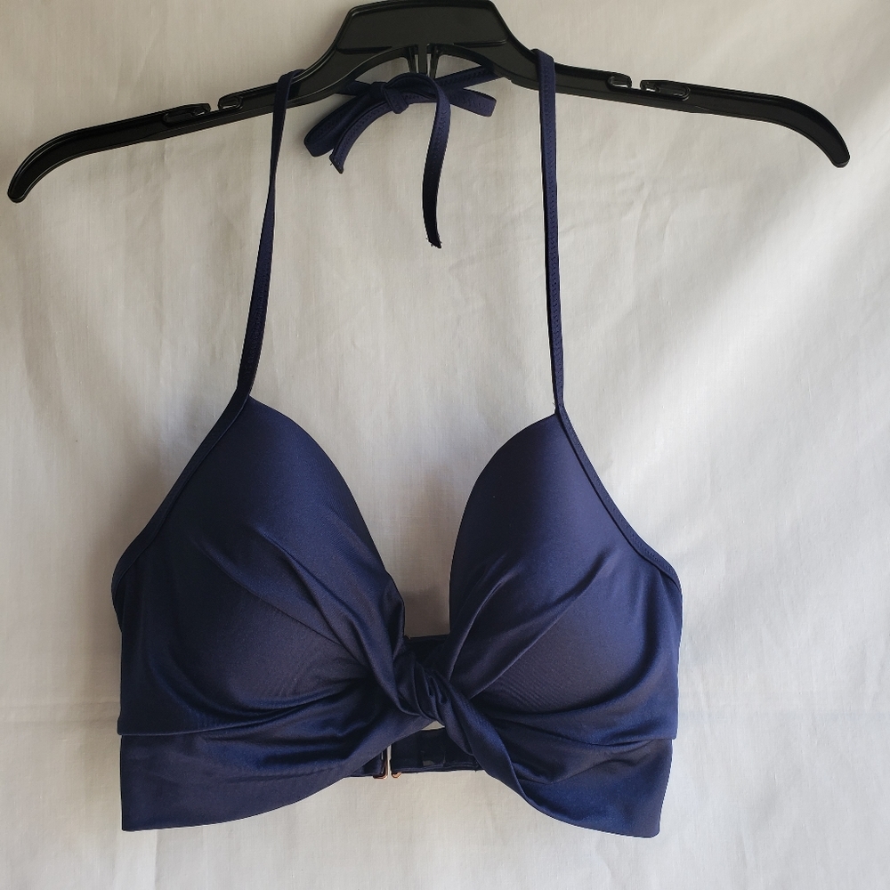 Shade & Shore Blue Swim Top, size:34C